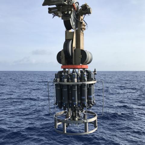 Valentine's equipment deployed on the Sargasso Sea